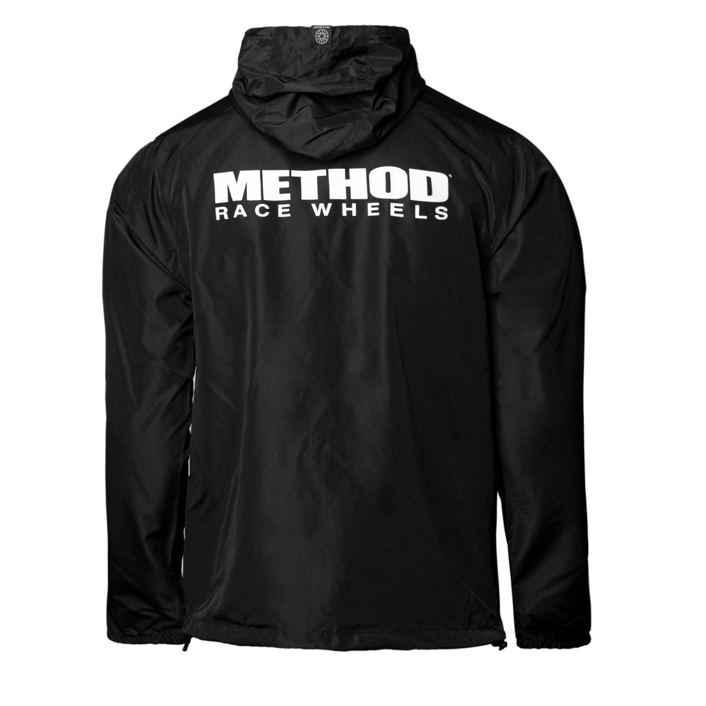 Method Brand Logo Windbreaker | Zip-Up | Black M